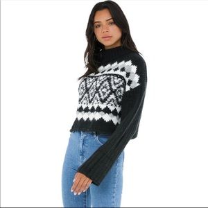 Free People Alpine Onyx Pullover Sweater